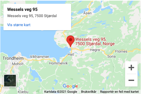 Kontakt oss Wessels veg 95, 7502 Stjørdal, Norge